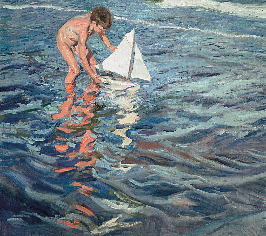 The Little Yacht in Detail Joaquin Sorolla